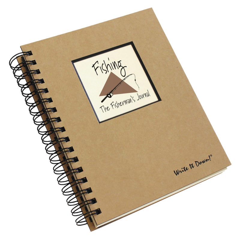 Write it Down series by Journals Unlimited, Guided Journal, Fishing, Fisherman's Journal, Full-size 7.5"x 9", Kraft Hard Cover, Made in USA - Image 3